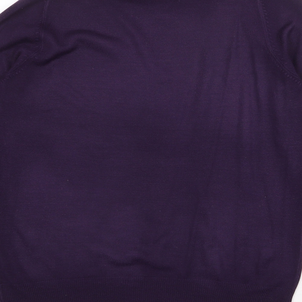 Womens UK Size 10 Garfield & Marks Purple Pullover Jumper