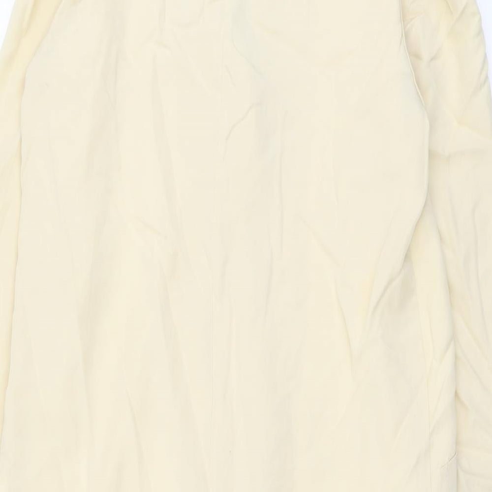 Womens UK Size XS Zara Beige Overcoat