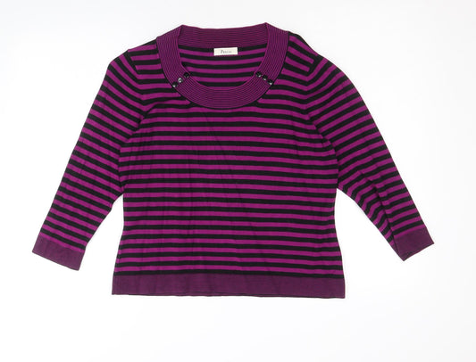 Womens UK Size M Precis Purple Pullover Jumper