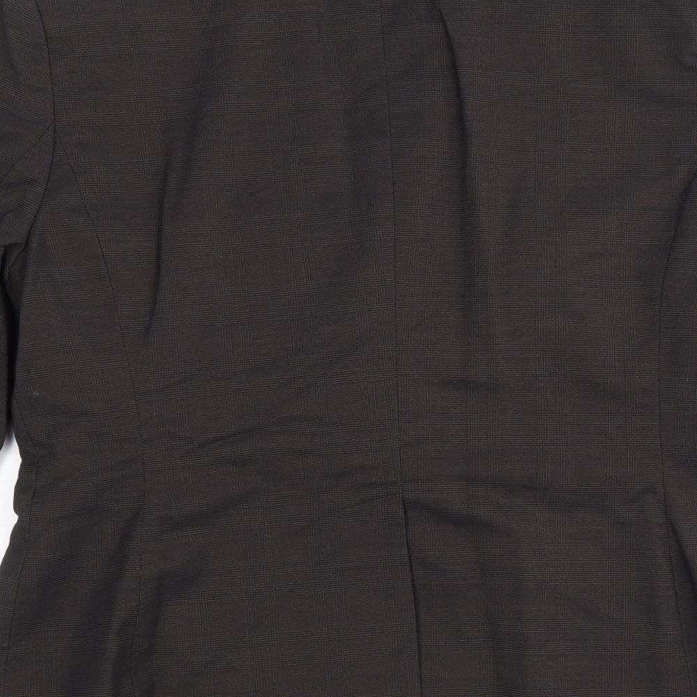 NEXT Womens Brown Polyester Jacket Blazer Size 12