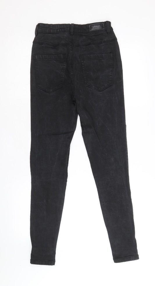 Only Womens Black Cotton Skinny Jeans Size 30 in Regular Zip
