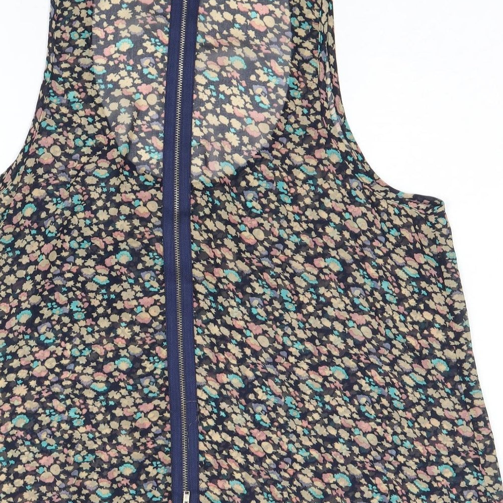 Womens UK Size S New Look Multicoloured Basic Tank