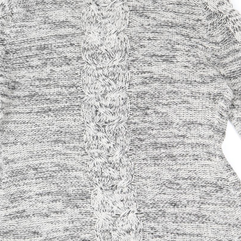 Vintage Couture Womens Beige V-Neck Acrylic Cardigan Jumper Size L