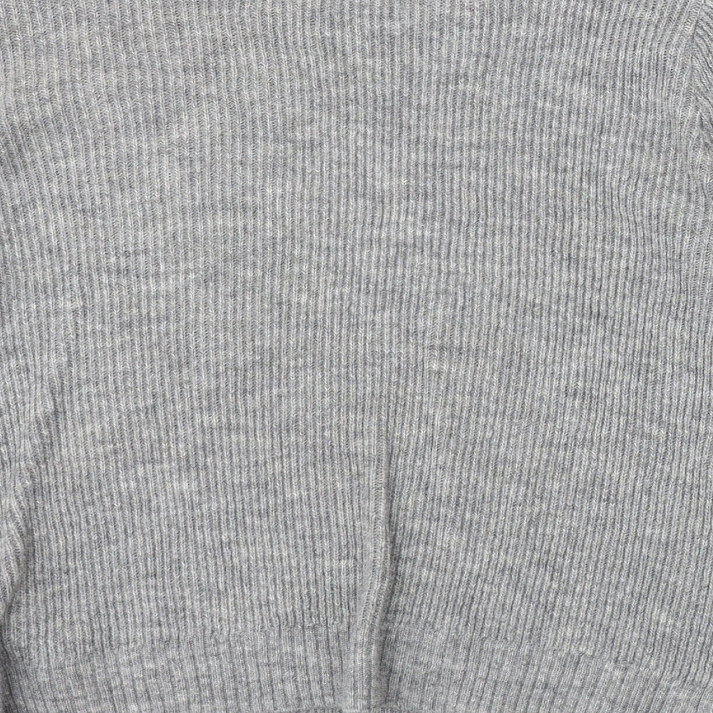 Primark Womens Grey Scoop Neck Acrylic Pullover Jumper Size L