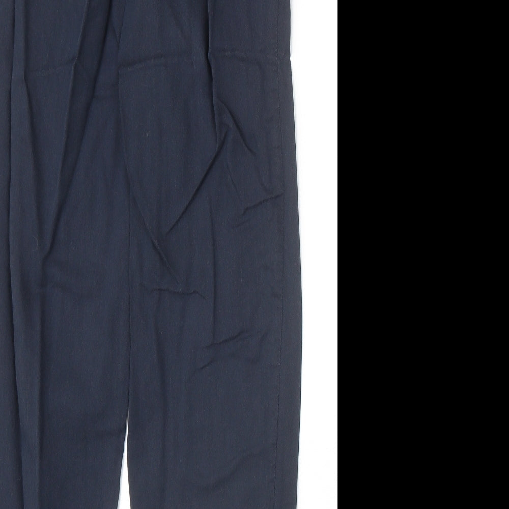 River Island Womens Blue Cotton Trousers Size 6 Regular Zip