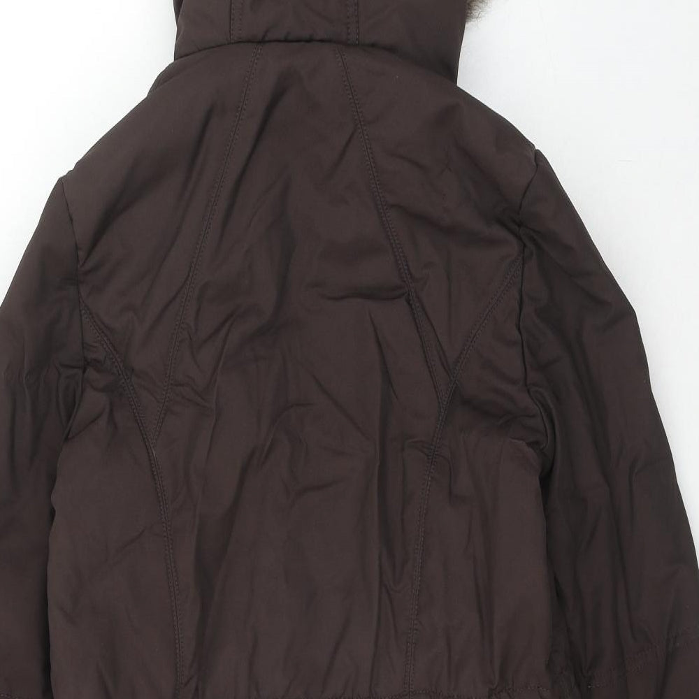 Womens UK Size 8 NEXT Brown Parka Coat