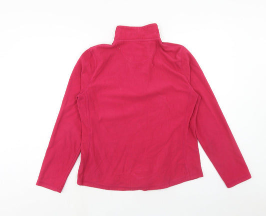 Gap Womens Pink Polyester Pullover Sweatshirt Size M Zip