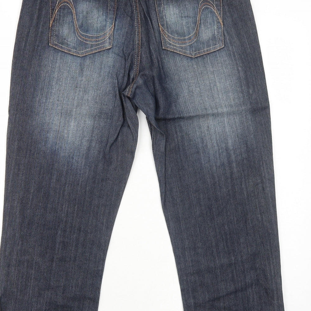 Womens UK Size 10 Kiabi Regular Fit Straight Blue Jeans