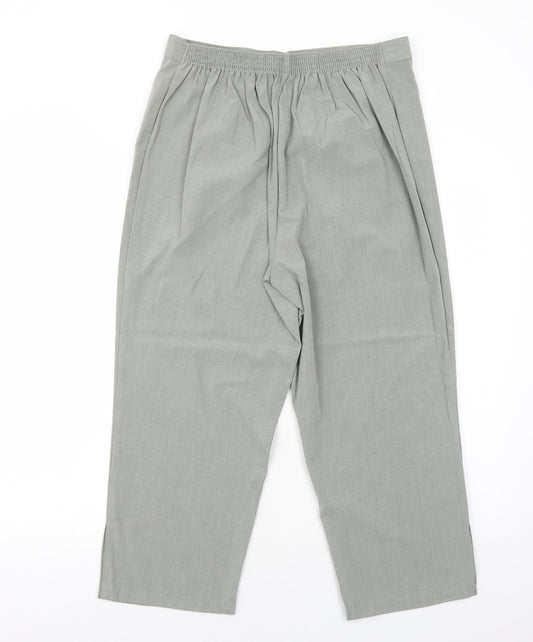 essence Womens Green Polyester Trousers Size 16 Regular