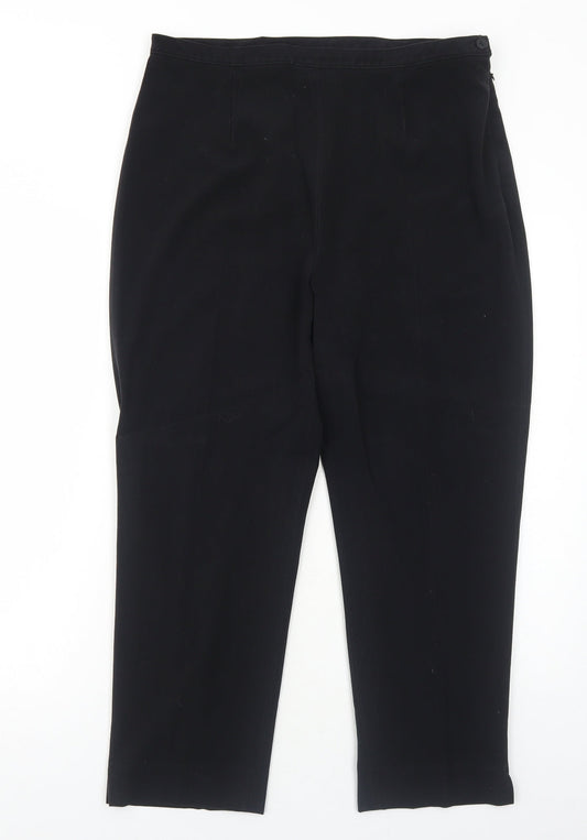 Berkertex Womens Black Polyester Trousers Size 16 Regular Zip