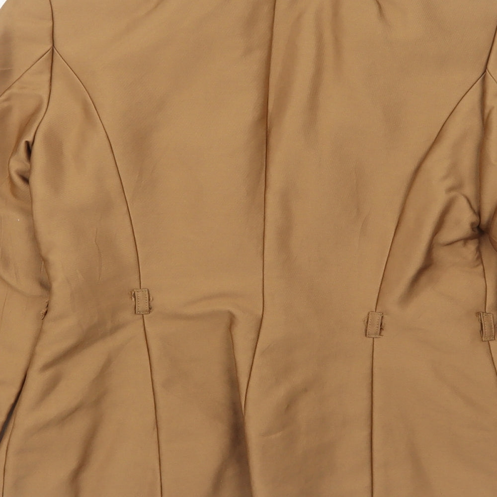 H&M Womens Brown Cotton Jacket Blazer Size 6