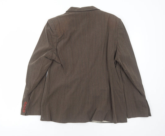 Debenhams Womens Brown Polyester Jacket Blazer Size 16