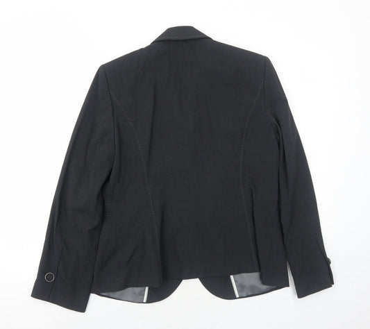 Marks and Spencer Womens Grey Polyester Jacket Blazer Size 14