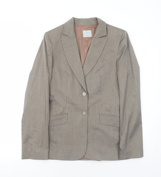Womens UK Size 10 Oasis Regular Grey Suit Jacket