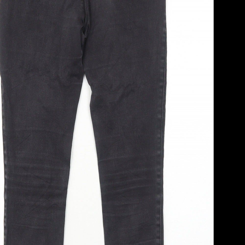 Only Womens Black Cotton Skinny Jeans Size L Regular Zip