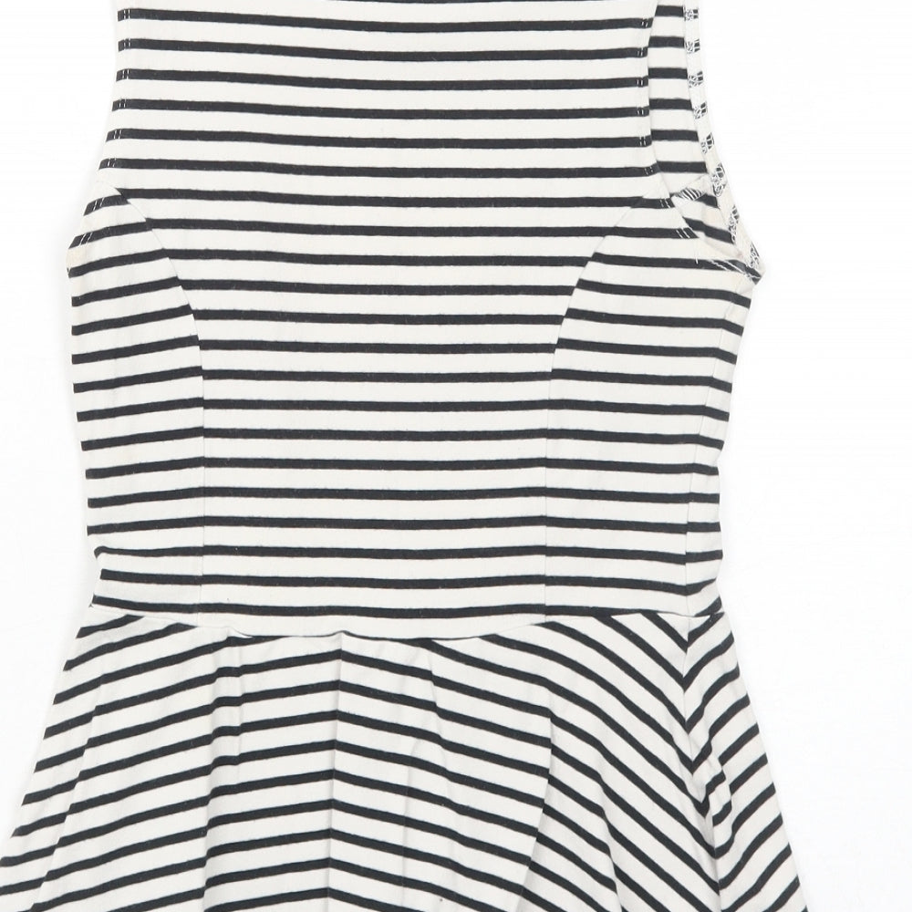 Womens UK Size 10 New Look White Basic Tank