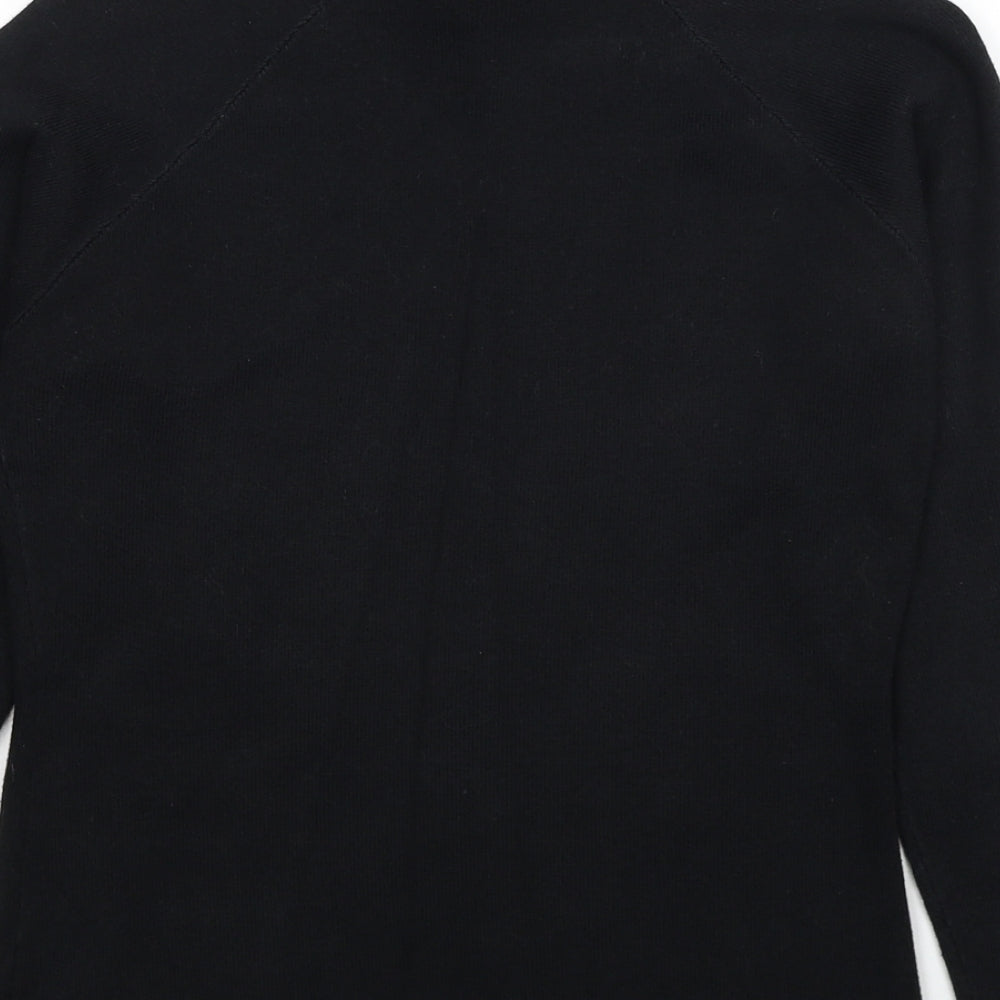 Anthology Womens Black High Neck Cotton Pullover Jumper Size 12 - Size 12-14