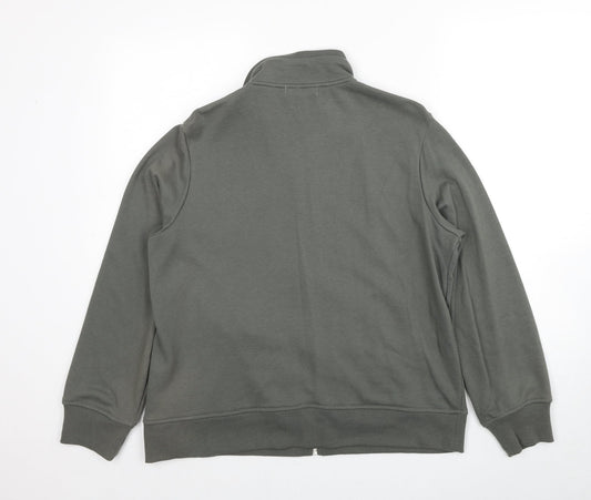 Bonmarché Womens Green Polyester Full Zip Sweatshirt Size M Zip