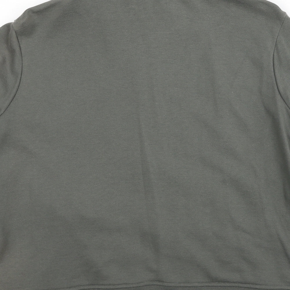 Bonmarché Womens Green Polyester Full Zip Sweatshirt Size M Zip