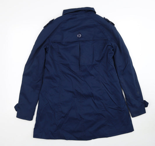 Womens UK Size 10 H&M Blue Pea Coat