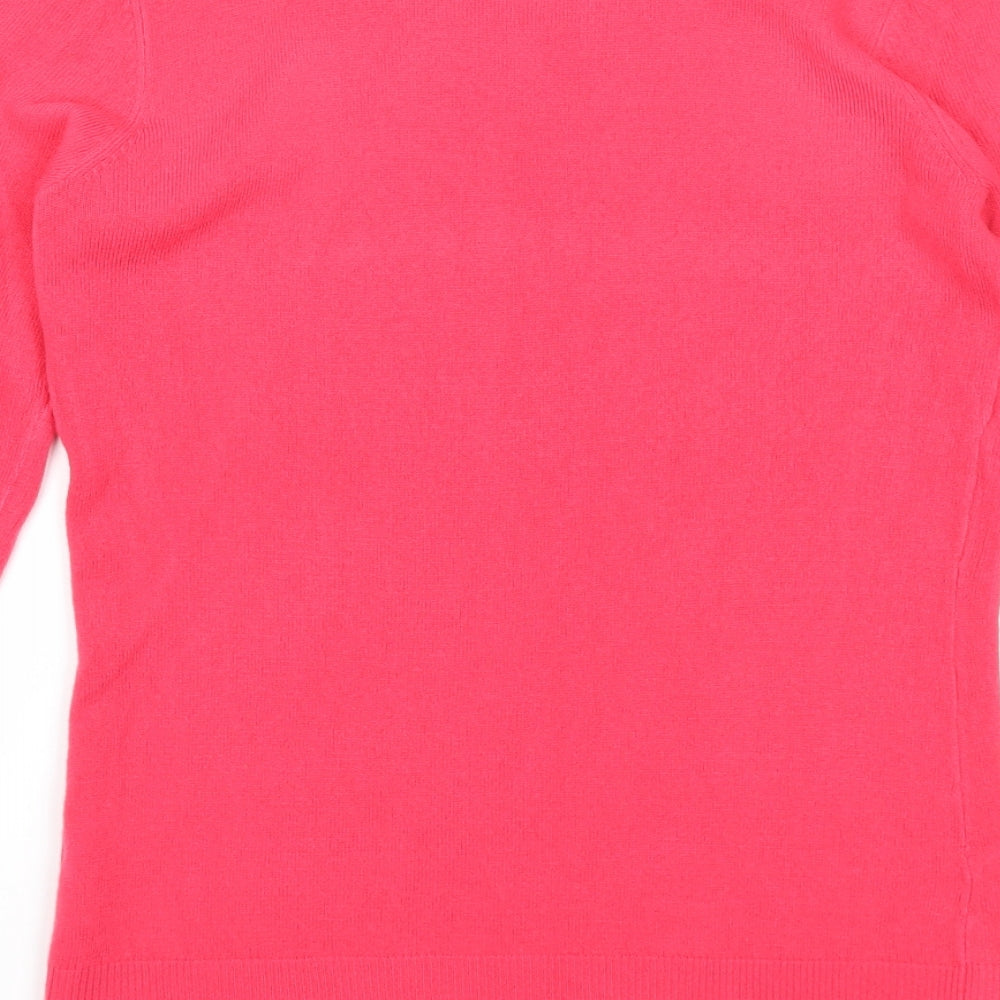 Atmosphere Womens Pink Boat Neck Acrylic Pullover Jumper Size 10