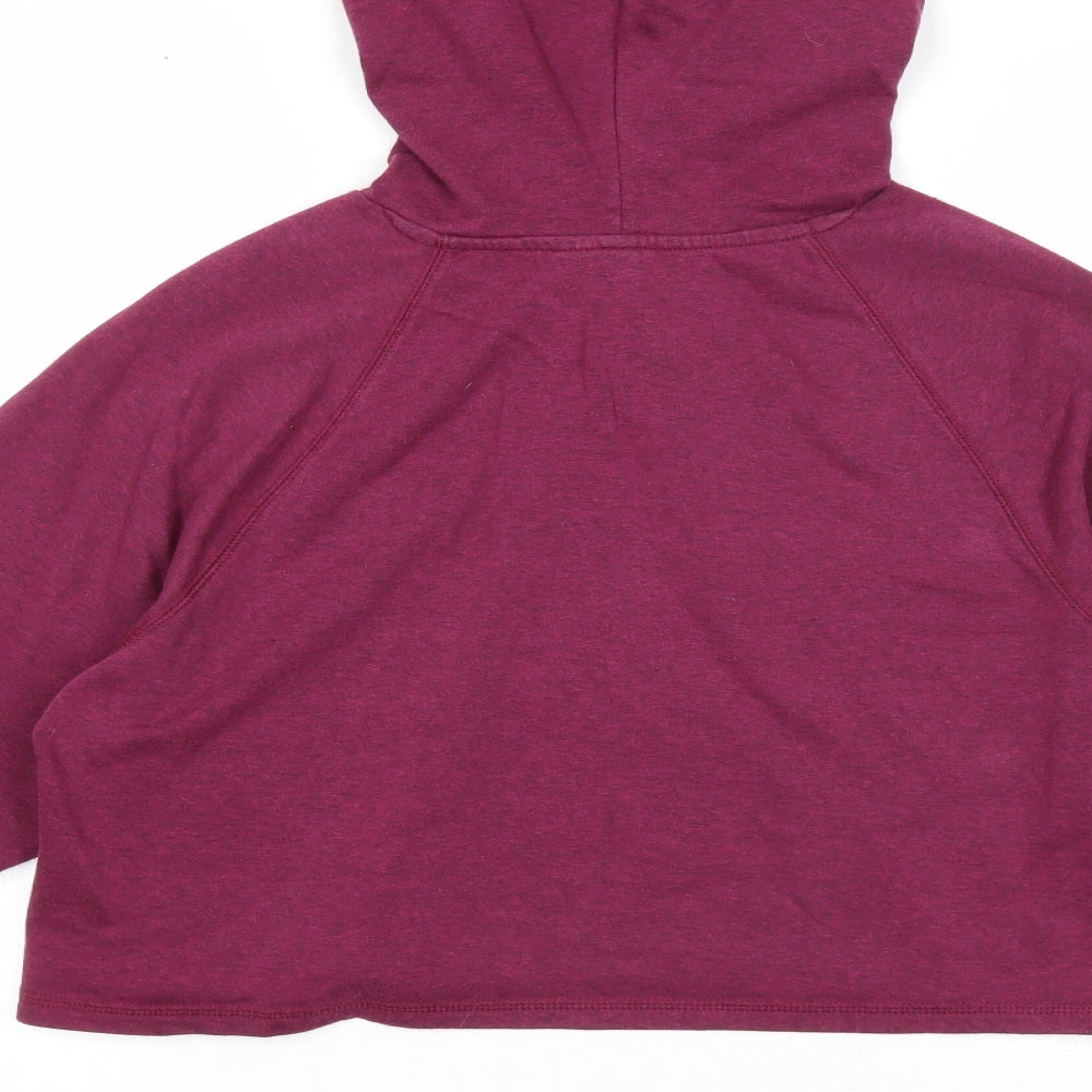 Divided Womens Purple Polyester Pullover Hoodie Size M Pullover