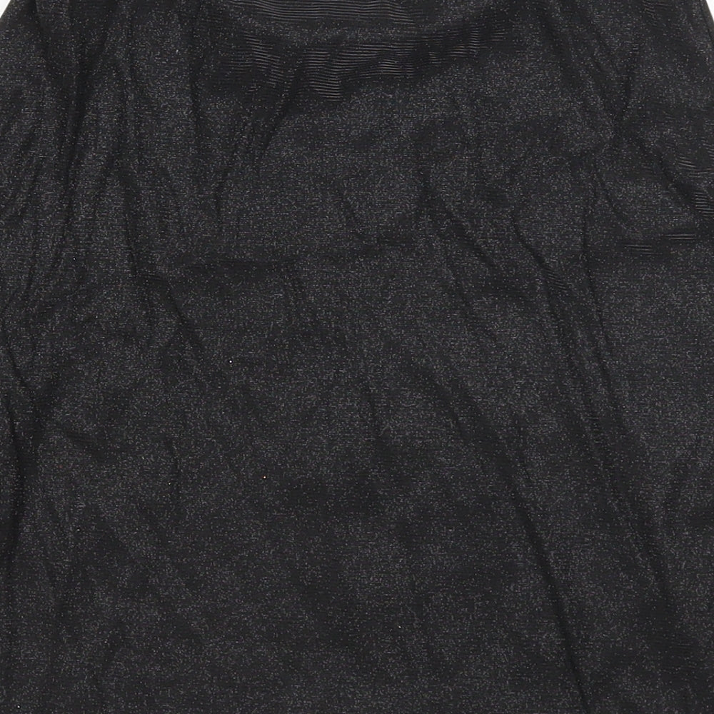 PRETTYLITTLETHING Womens Black Polyester Mini Skirt Size 8