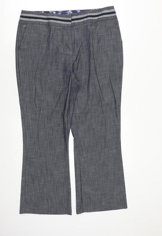 Womens UK Size 16 Marks and Spencer Regular Fit Grey Trousers