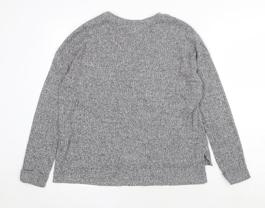 Primark Womens Grey Round Neck Polyester Pullover Jumper Size S