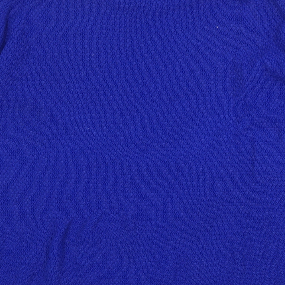 Boohoo Womens Blue Boat Neck Acrylic Pullover Jumper Size 12