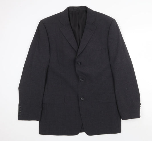 Mens UK Size 42 Armando Regular Grey Suit Jacket