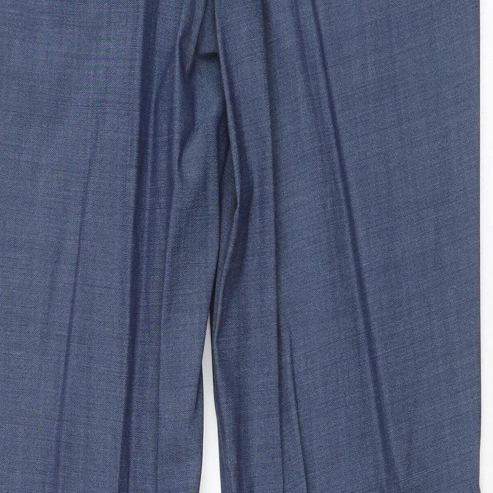 Mens UK Size 32 in Matalan Regular Fit Dress Pants Blue Trousers