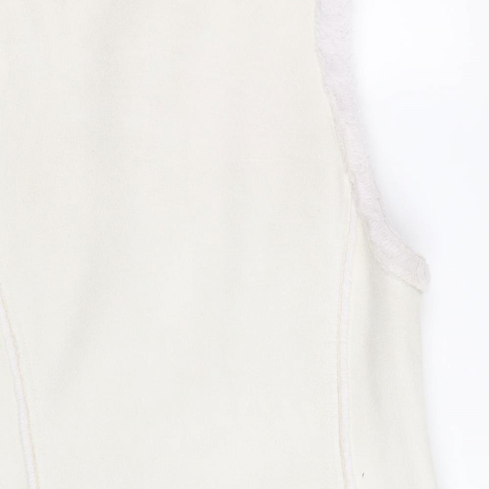 Autonomy Womens Beige Gilet Jacket Size 14 Zip - Suede Effect