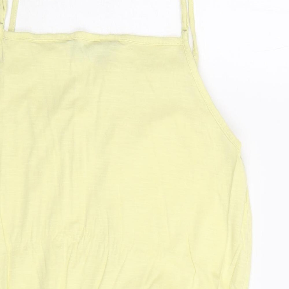 Womens UK Size 14 Debenhams Yellow Camisole Tank