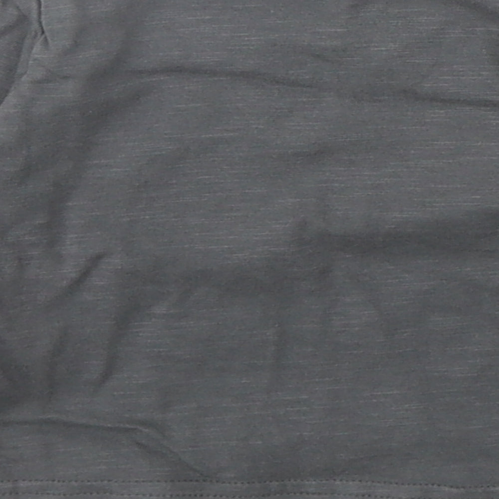TU Baby Grey 100% Cotton Basic T-Shirt Size 3-6 Months Round Neck Snap