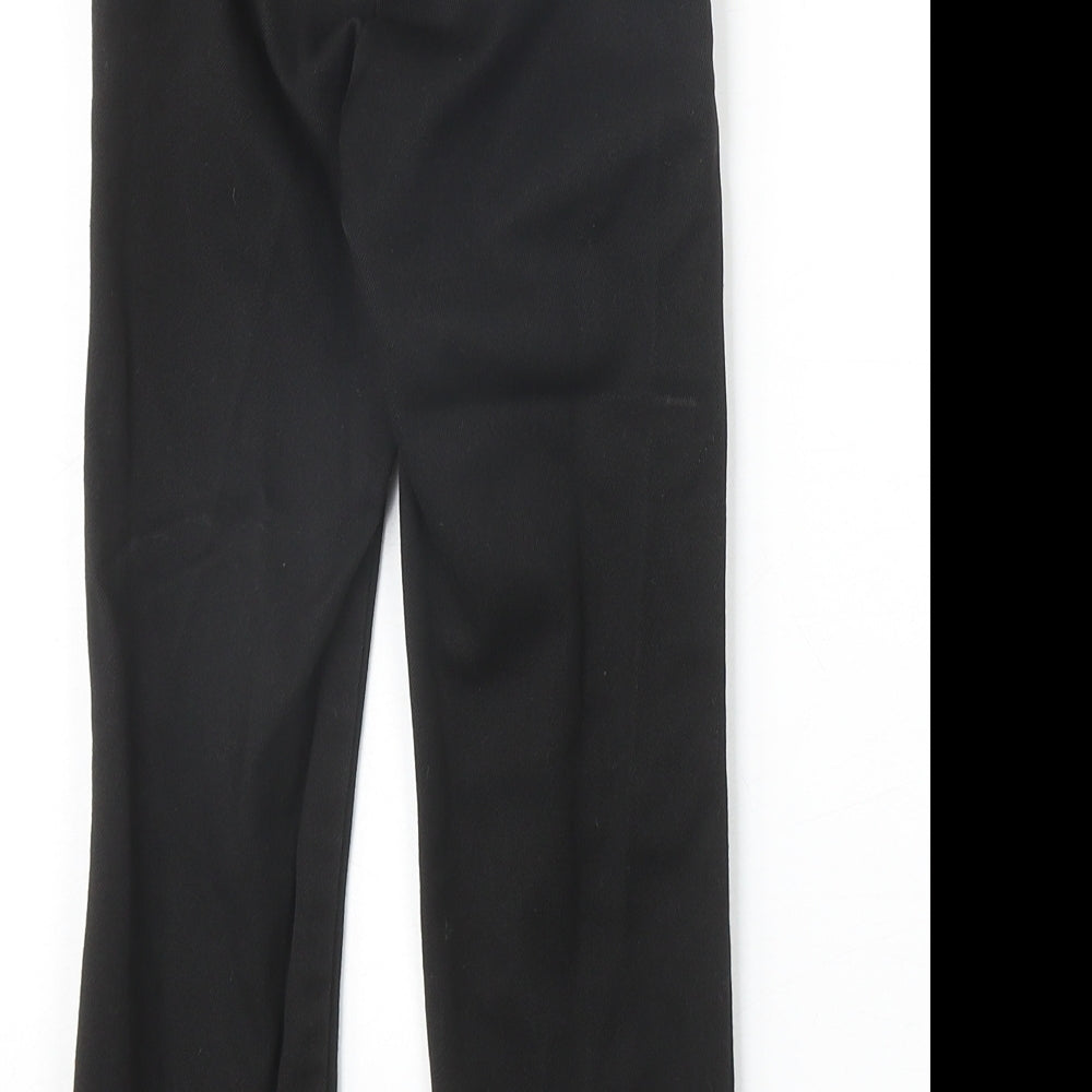Preworn Boys Black Viscose Chino Trousers Size 5-6 Years Regular Zip