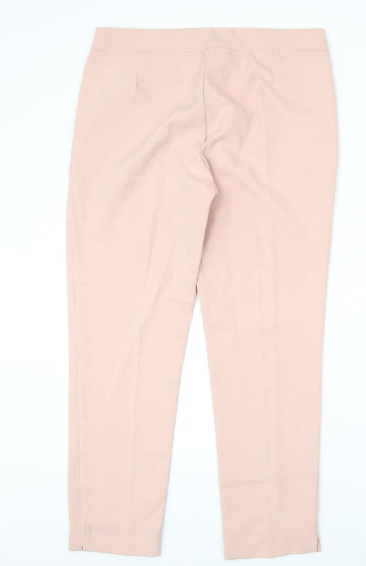 Womens UK Size 2XL Made in Italy Regular Fit Chino Pink Trousers