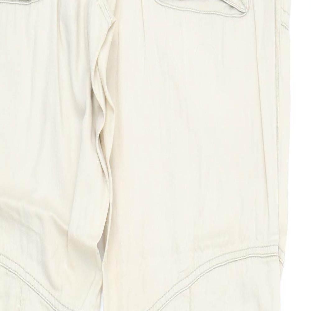Womens UK Size 34 in Jackpot Regular Fit Beige Trousers