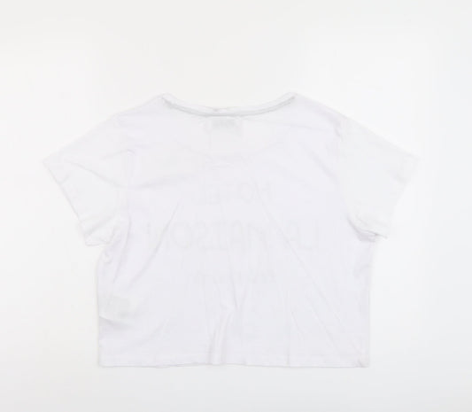 Womens UK Size L Brave Soul White Basic T-Shirt