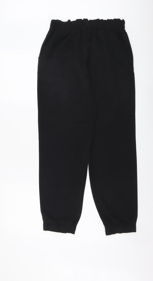 Womens UK Size 8 Papaya Regular Fit Black Trousers