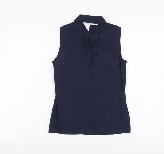 Womens UK Size 4 Atmosphere Blue Basic Tank