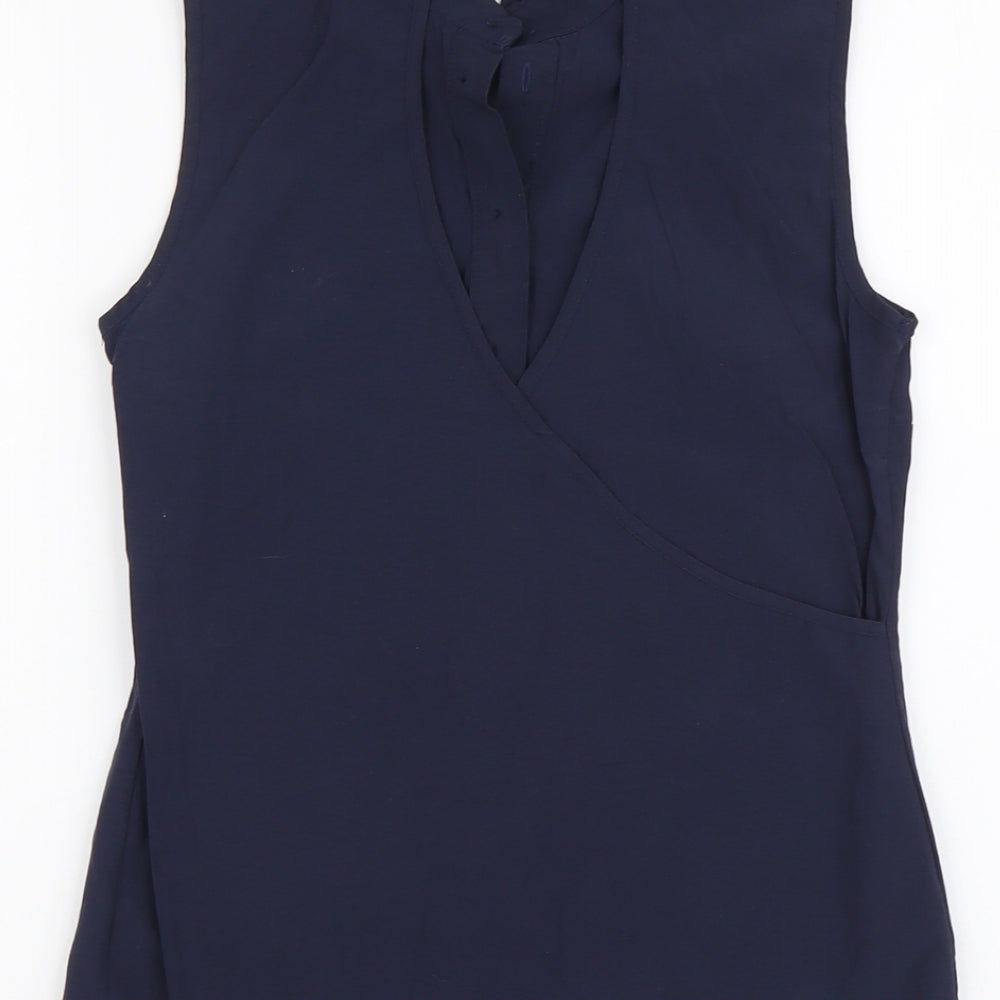 Womens UK Size 4 Atmosphere Blue Basic Tank