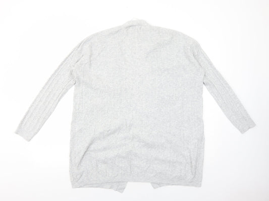 Womens UK Size M Papaya Grey Cardigan Jumper