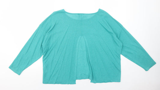 Womens UK Size 16 Monsoon Green Basic Blouse