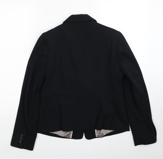 Marks and Spencer Womens Black Polyester Jacket Blazer Size 12
