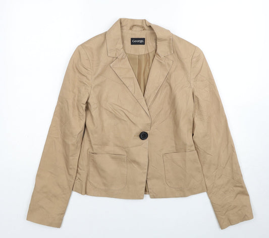 Womens UK Size 8 George Regular Beige Blazer