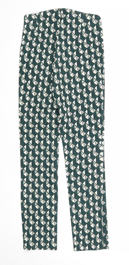 Womens UK Size 6 H&M Regular Fit Green Trousers