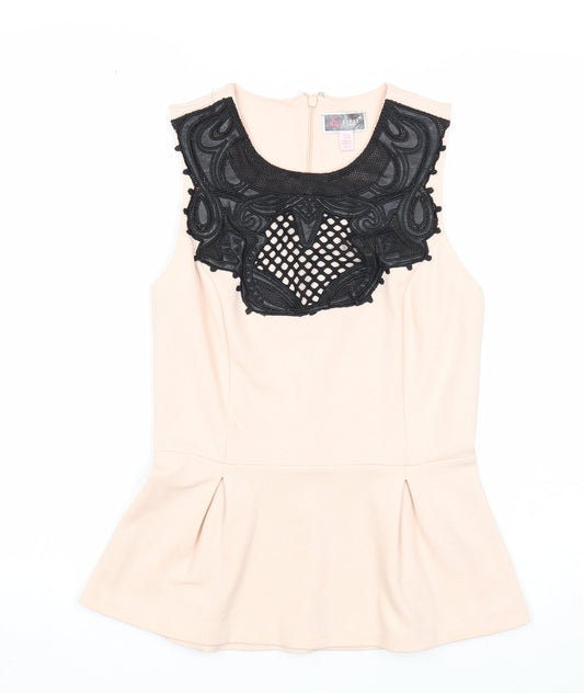 Womens UK Size 10 Lipsy Pink Basic Blouse