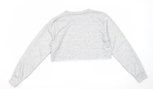 Boohoo Womens Grey Polyester Pullover Sweatshirt Size 10 Pullover - California
