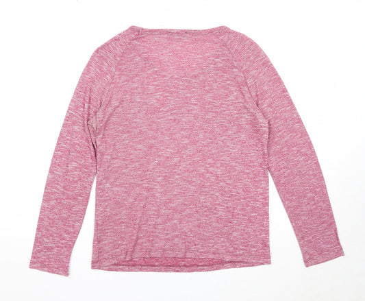 Atmosphere Womens Pink Boat Neck Polyester Pullover Jumper Size 12